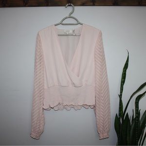Laundry by Shelli Segal blush blouse size Large